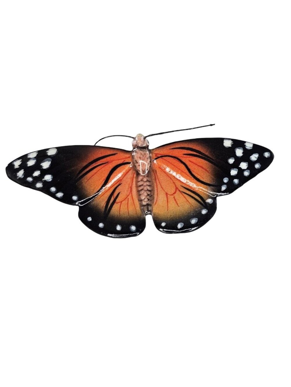Klima Porcelain Monarch Butterfly Miniature Figurine Wings Out Extended Insect